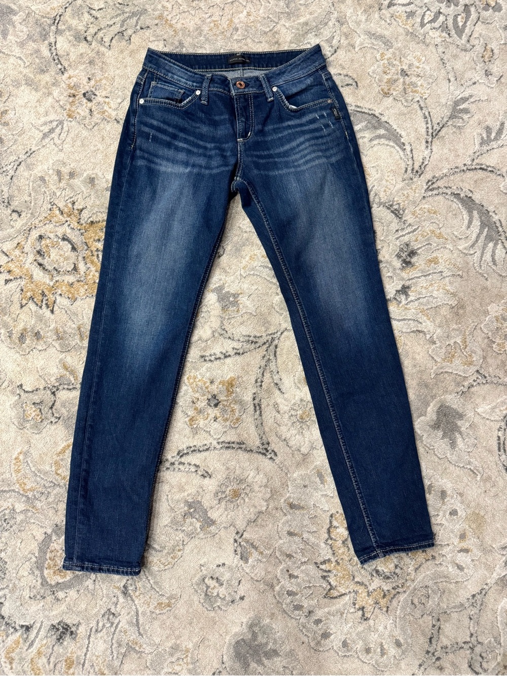 Silver Jeans Co.
Women’s Boyfriend Mid Rise Slim Leg Jeans